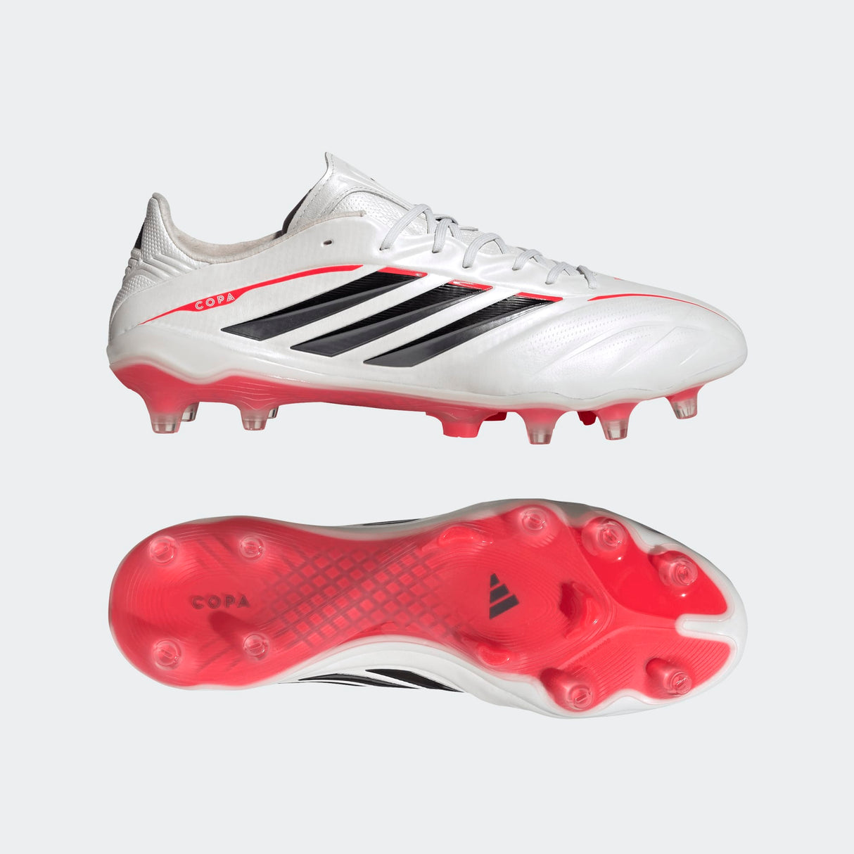 Tacos de fútbol para hombre adidas Copa Pure IV Elite FG de suelo firme - Zero Metal/Negro/Rojo Lúcido