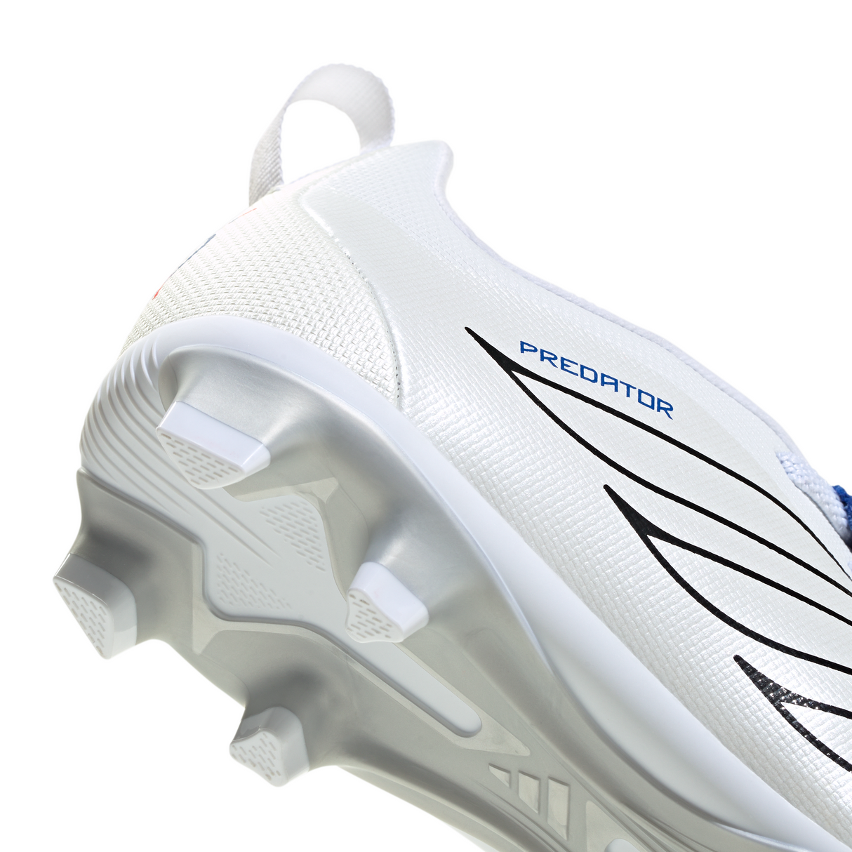 adidas Predator Club Fold-Over Tongue Elastic Laces Firm Ground/Multi Ground Youth Soccer Cleats - White