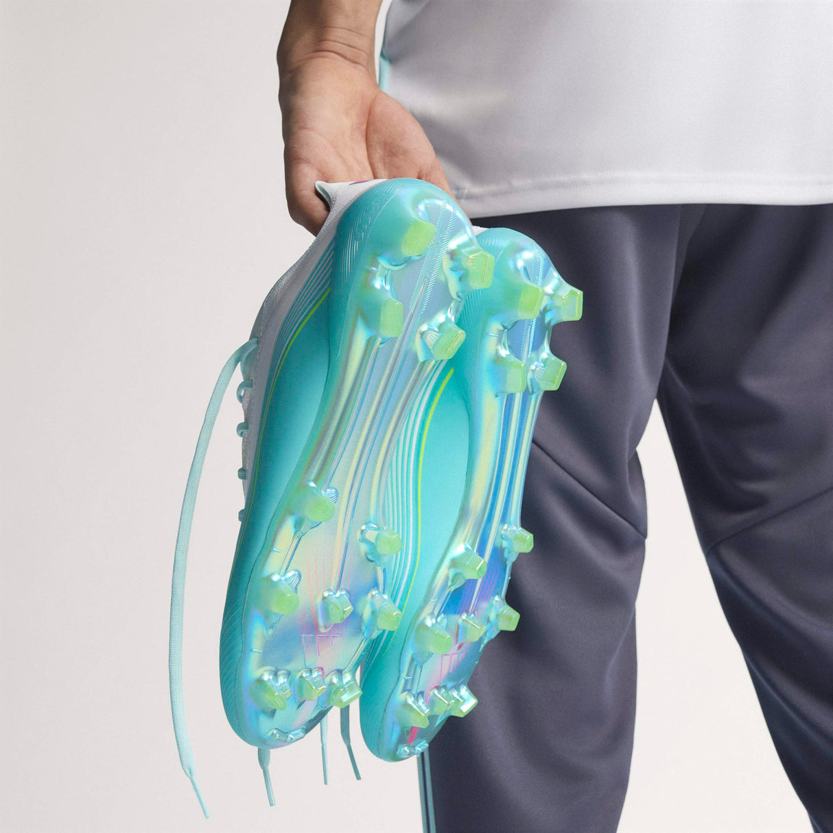 adidas F50 Messi Elite FG Firm Ground Men's Soccer Cleats - White/Pink/Aqua