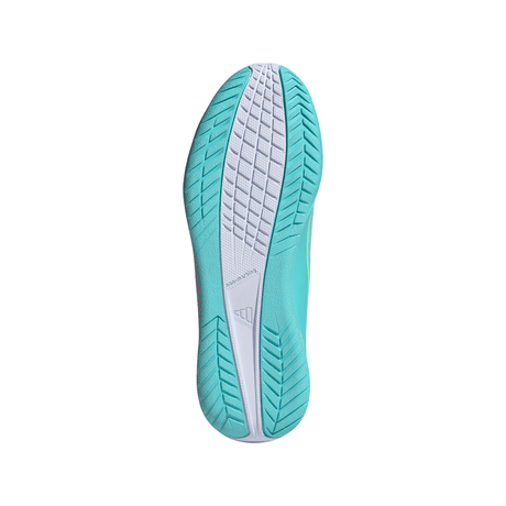 adidas F50 Messi Club IN Indoor Youth Soccer Shoes - White/Pink/Aqua