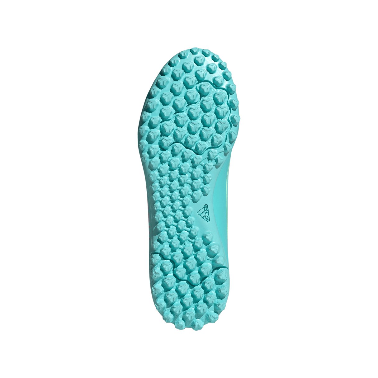 adidas F50 Messi Club TF Turf Youth Soccer Cleats - White/Pink/Aqua