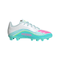 adidas F50 Messi Club Firm Ground/Multi Ground Youth Soccer Cleats - White/Pink/Aqua
