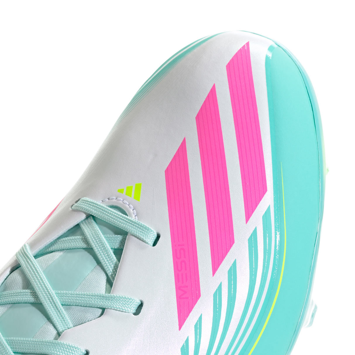 adidas F50 Messi League Firm Ground/Multi Ground Men's Soccer Cleats - White/Pink