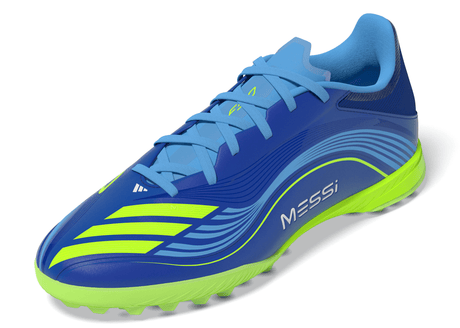 adidas F50 Messi League TF Men's Soccer Cleats - Royal Blue/Yellow/Blue