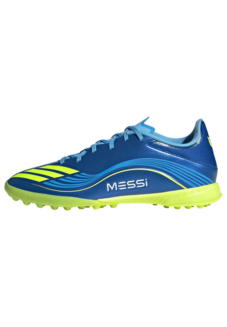 adidas F50 Messi League TF Men's Soccer Cleats - Royal Blue/Yellow/Blue