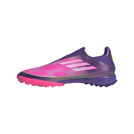 adidas F50 League LY Laceless TF Men's Soccer Cleats - Purple/White/Lemon