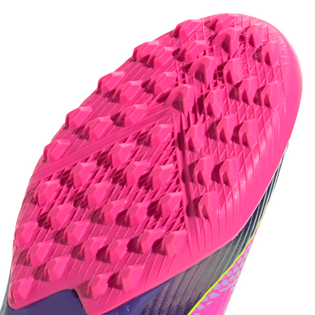 adidas F50 League LY Laceless TF Men's Soccer Cleats - Purple/White/Lemon