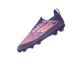 adidas F50 LEAGUE Laceless FG/MG Youth Soccer Cleats - Purple/White/Lemon