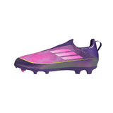 adidas F50 LEAGUE Laceless FG/MG Youth Soccer Cleats - Purple/White/Lemon
