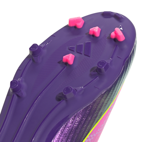 adidas F50 LEAGUE Laceless FG/MG Youth Soccer Cleats - Purple/White/Lemon