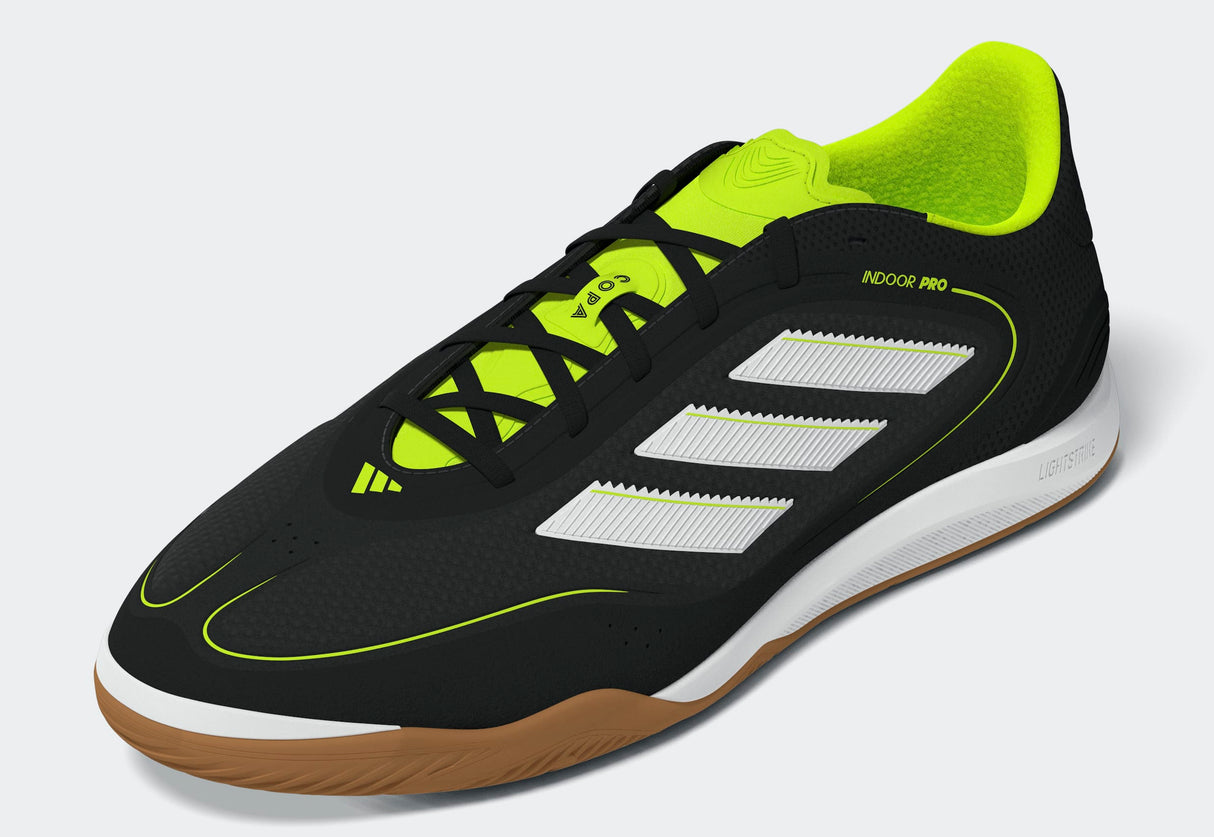adidas Copa Court Pro IN Indoor Men's Soccer Shoes-Black/White/Lemon