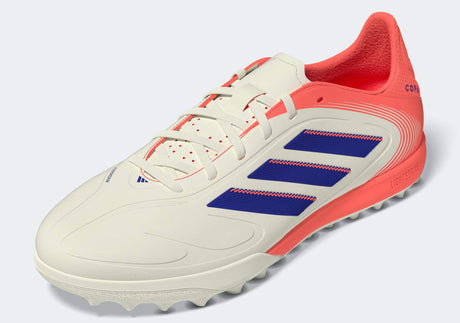 adidas Copa Pure III League TF Men's Soccer Cleats - White/Lucid Blue/Signal Coral