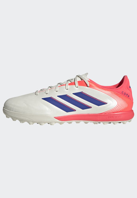 adidas Copa Pure III League TF Men's Soccer Cleats - White/Lucid Blue/Signal Coral