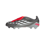 adidas Predator Elite Fold-Over Tongue FG Youth Soccer Cleats - Grey/Red