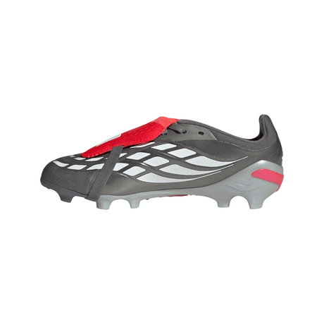 adidas Predator Elite Fold-Over Tongue FG Youth Soccer Cleats - Grey/Red