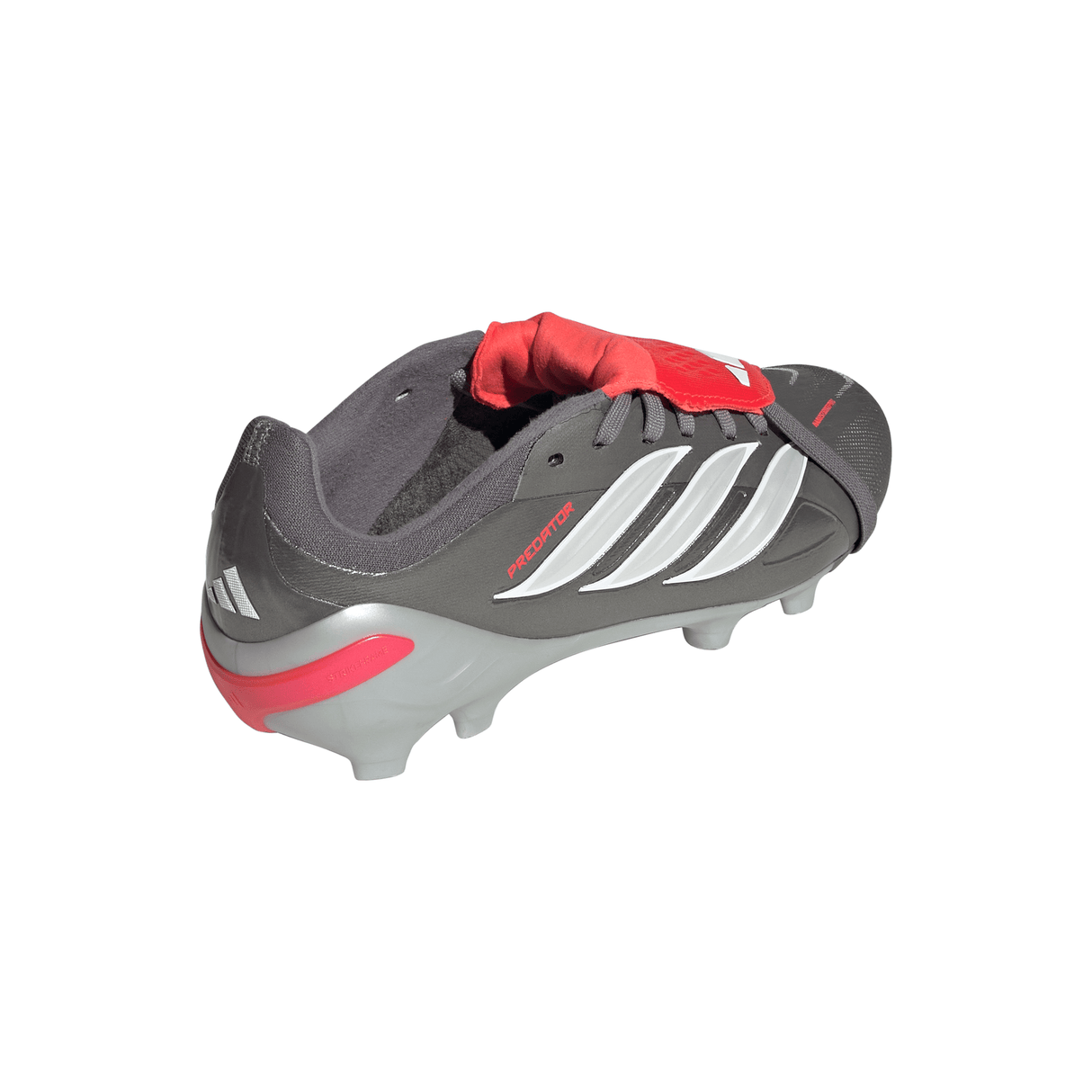 adidas Predator Elite Fold-Over Tongue FG Youth Soccer Cleats - Grey/Red