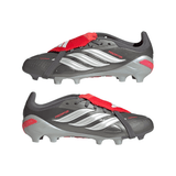 adidas Predator Elite Fold-Over Tongue FG Youth Soccer Cleats - Grey/Red