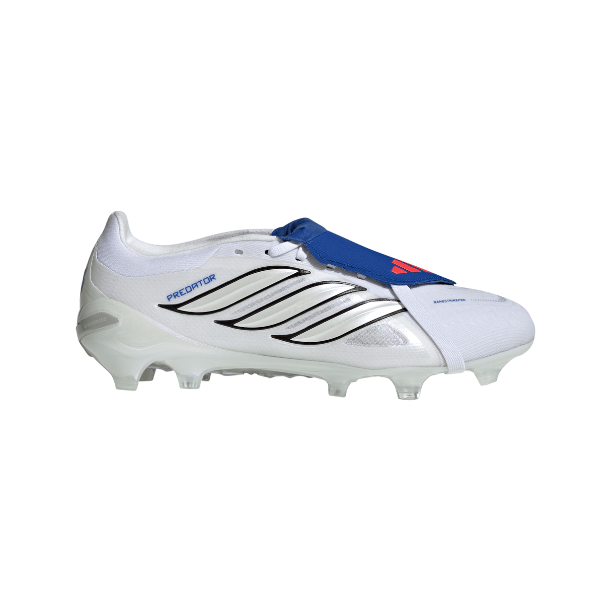 adidas Predator Pro Fold-Over Tongue FG Firm Ground Men's Soccer Cleats - White/Zero Metallic/Blue