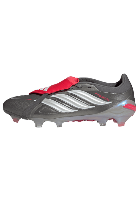 Botas de fútbol para hombre adidas Predator Pro Fold-Over Tongue FG - Gris/Rojo