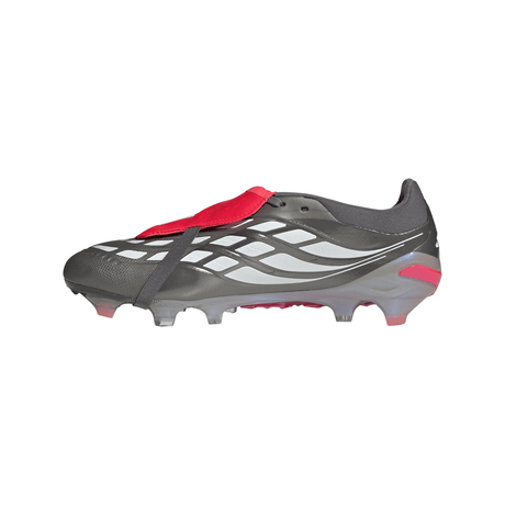 Botas de fútbol para hombre adidas Predator Pro Fold-Over Tongue FG - Gris/Rojo