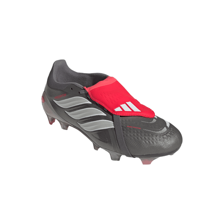 Botas de fútbol para hombre adidas Predator Pro Fold-Over Tongue FG - Gris/Rojo