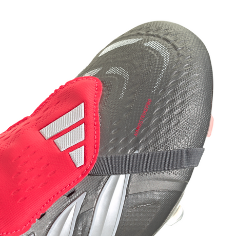 Botas de fútbol para hombre adidas Predator Pro Fold-Over Tongue FG - Gris/Rojo
