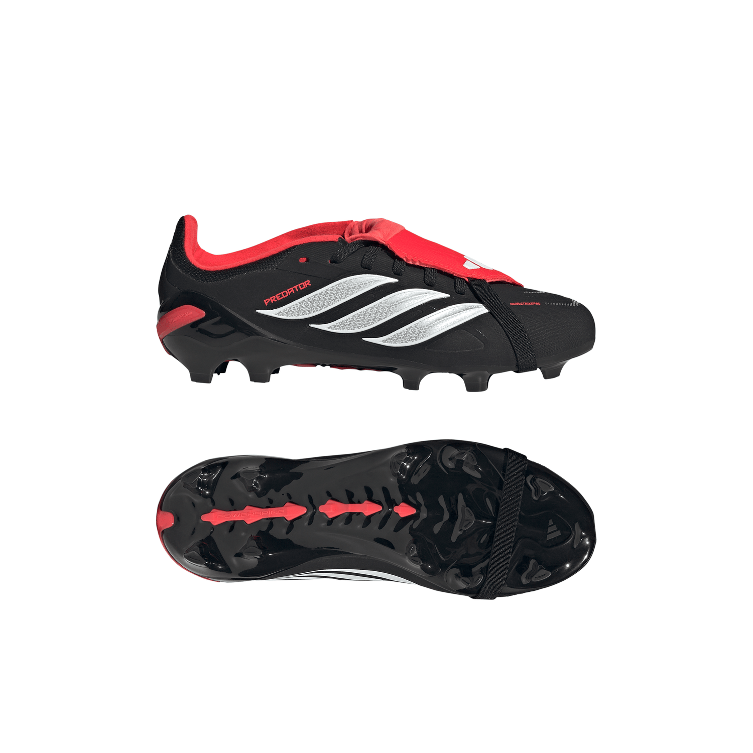 adidas Predator Elite Fold-Over Tongue FG Firm Ground Youth Soccer Cleats - Black