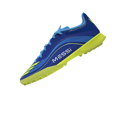 adidas F50 Messi League TF Youth Soccer Cleats - Royal Blue/Yellow/Blue
