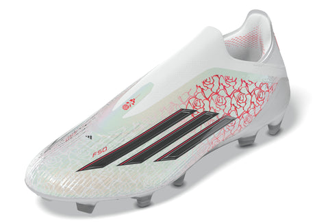 adidas F50 Elite Laceless FG Firm Ground Men's Soccer Cleats - White/Black/Red