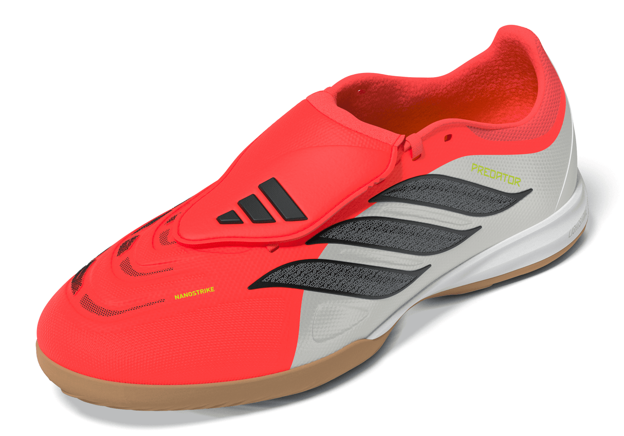adidas Predator League Fold-Over Tongue IN Indoor Men's Soccer Shoes - Red/Black/White