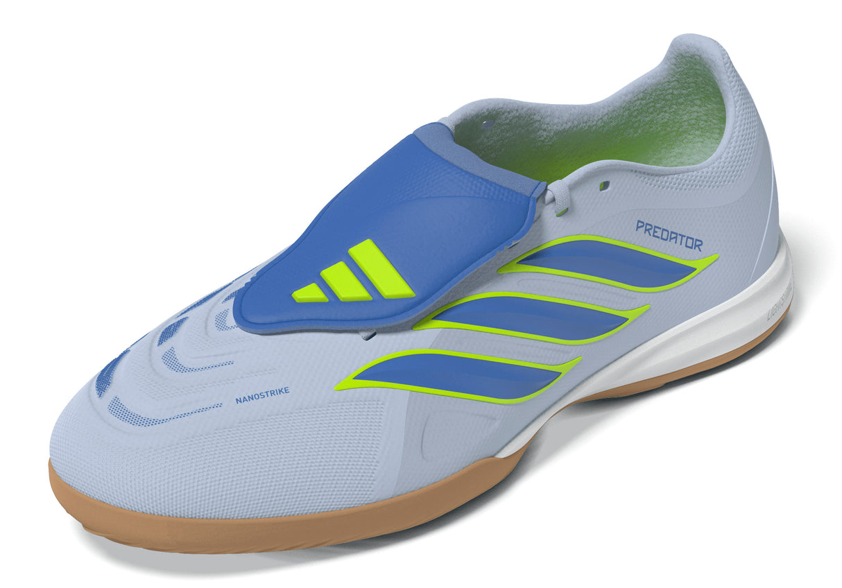 adidas Predator League Fold-Over Tongue IN Indoor Men's Soccer Shoes - Sky/Blue/Yellow