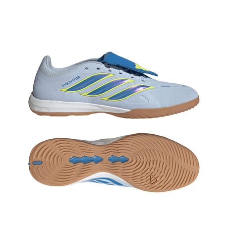 adidas Predator League Fold-Over Tongue IN Indoor Men's Soccer Shoes - Sky/Blue/Yellow