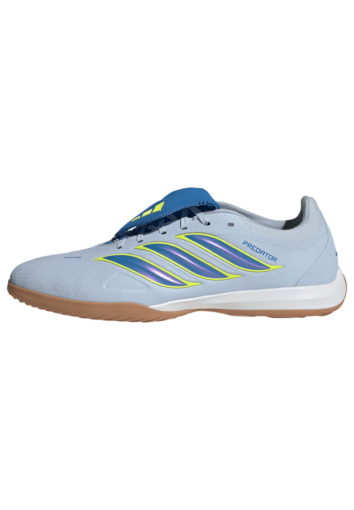 adidas Predator League Fold-Over Tongue IN Indoor Men's Soccer Shoes - Sky/Blue/Yellow