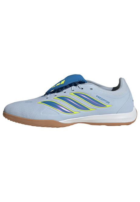 adidas Predator League Fold-Over Tongue IN Indoor Men's Soccer Shoes - Sky/Blue/Yellow