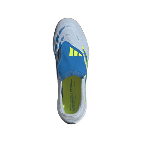 adidas Predator League Fold-Over Tongue IN Indoor Men's Soccer Shoes - Sky/Blue/Yellow