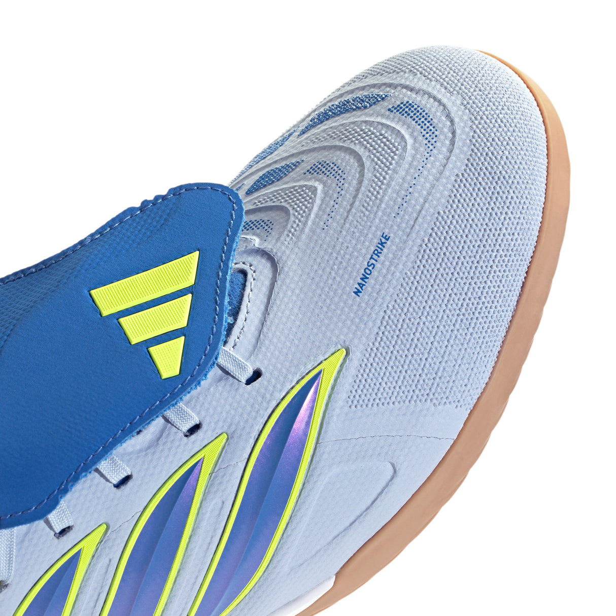 adidas Predator League Fold-Over Tongue IN Indoor Men's Soccer Shoes - Sky/Blue/Yellow