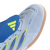adidas Predator League Fold-Over Tongue IN Indoor Men's Soccer Shoes - Sky/Blue/Yellow