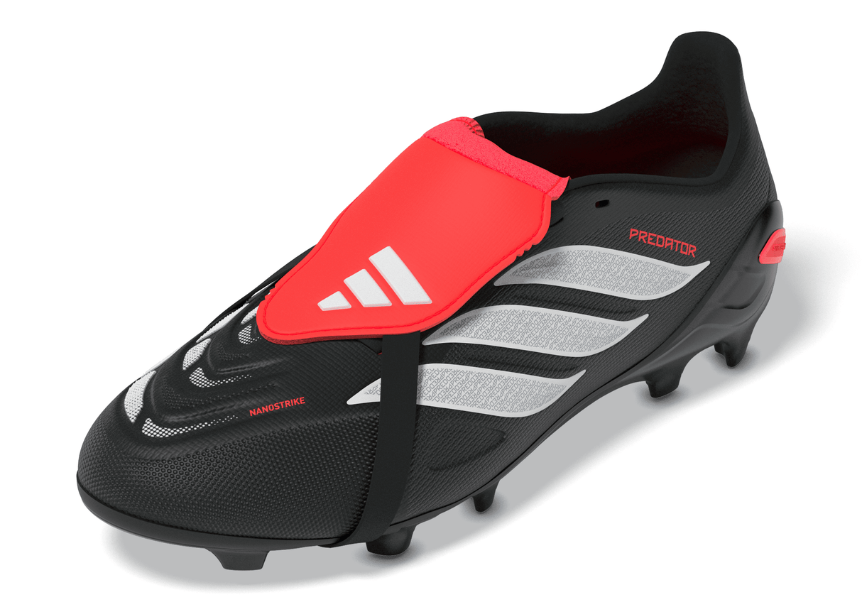 adidas Predator League Fold-Over Tongue FG Firm Ground Youth Soccer Cleats - Black/White