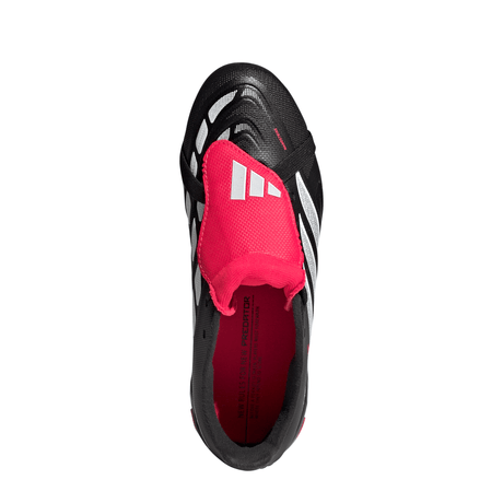 adidas Predator League Fold-Over Tongue FG Firm Ground Youth Soccer Cleats - Black/White