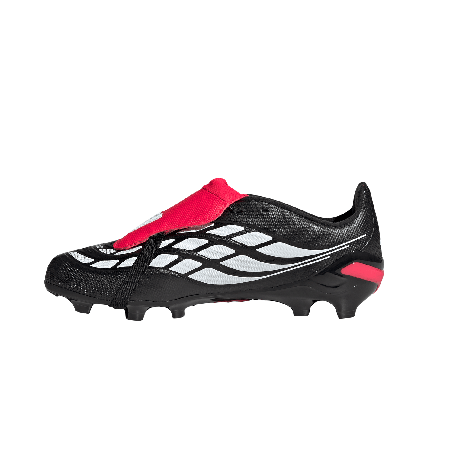 adidas Predator League Fold-Over Tongue FG Firm Ground Youth Soccer Cleats - Black/White