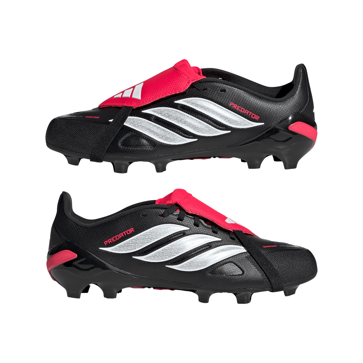 adidas Predator League Fold-Over Tongue FG Firm Ground Youth Soccer Cleats - Black/White