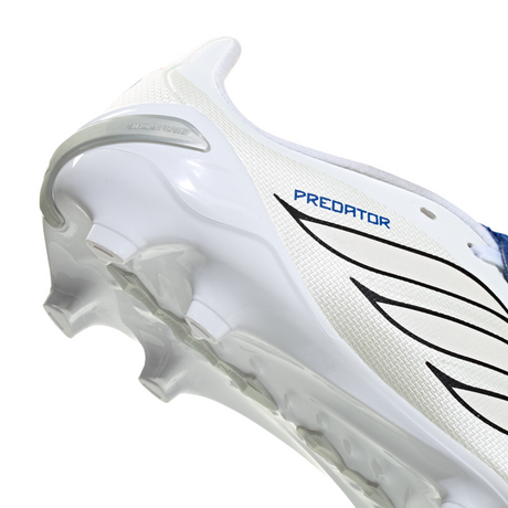 adidas Predator League Fold-Over Tongue FG Firm Ground Youth Soccer Cleats - White/Zero Metallic/Blue