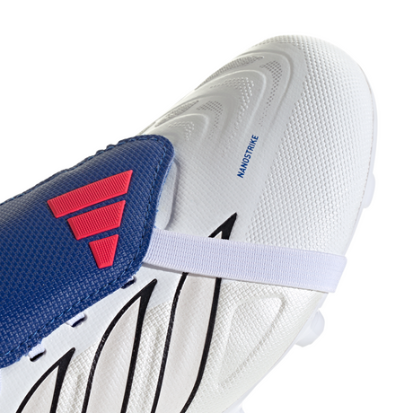 adidas Predator League Fold-Over Tongue FG Firm Ground Youth Soccer Cleats - White/Zero Metallic/Blue