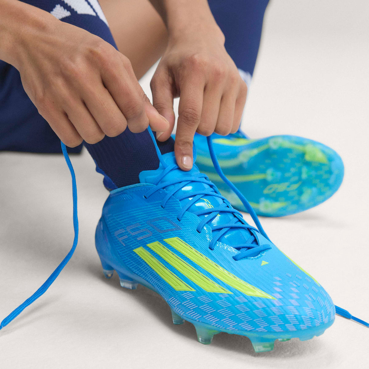 adidas F50 Elite FG Firm Ground Men's Soccer Cleats - Blue/Yellow/Aqua