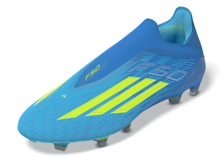 adidas F50 Elite Laceless FG Firm Ground Men's Soccer Cleats - Blue/Yellow/Aqua