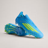 adidas F50 Elite Laceless FG Firm Ground Men's Soccer Cleats - Blue/Yellow/Aqua