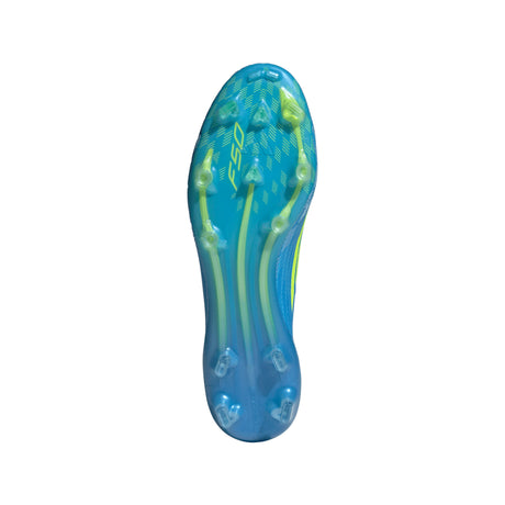 adidas F50 Elite Laceless FG Firm Ground Men's Soccer Cleats - Blue/Yellow/Aqua