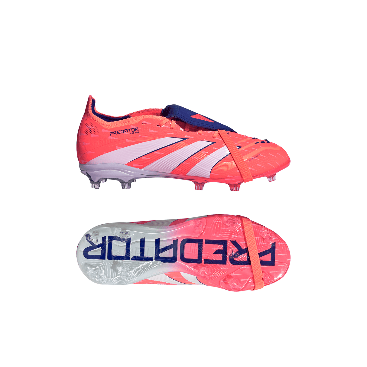 adidas Predator Elite Fold-Over Tongue FG Youth Soccer Cleats - Orange/White