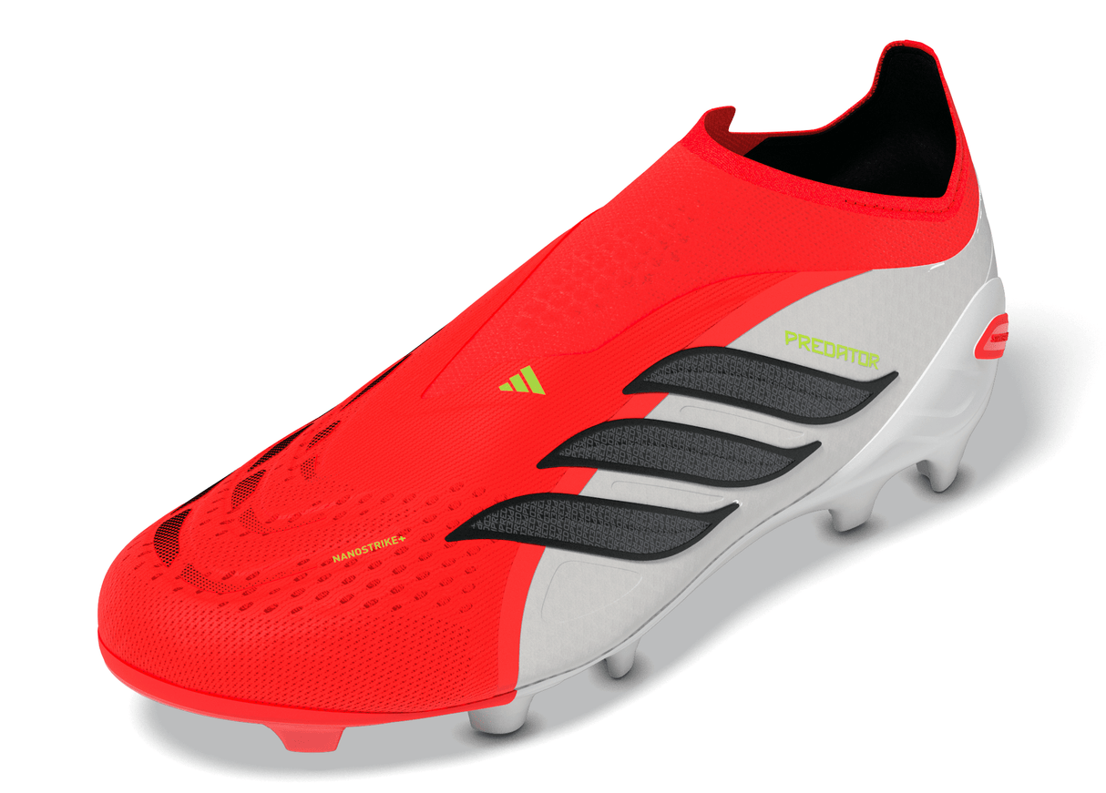 adidas Predator Elite Laceless FG Firm Ground Youth Soccer Cleats - Red/Black/White