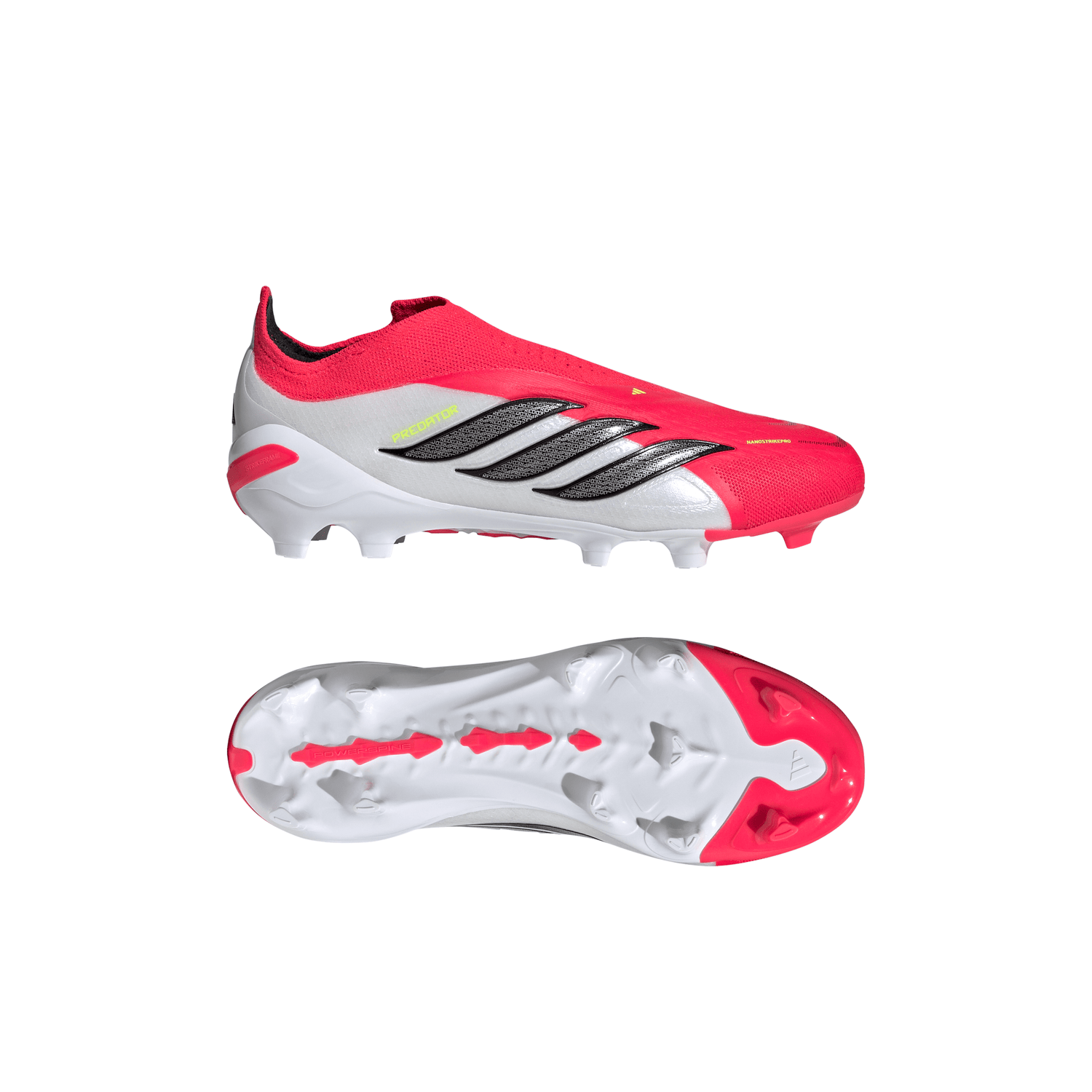 adidas Predator Elite Laceless FG Firm Ground Youth Soccer Cleats - Red/Black/White